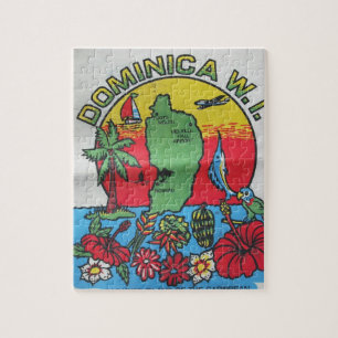 puzzle de carte de la Dominique