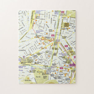 Puzzle de carte de ville de l'Europe Grèce Athènes