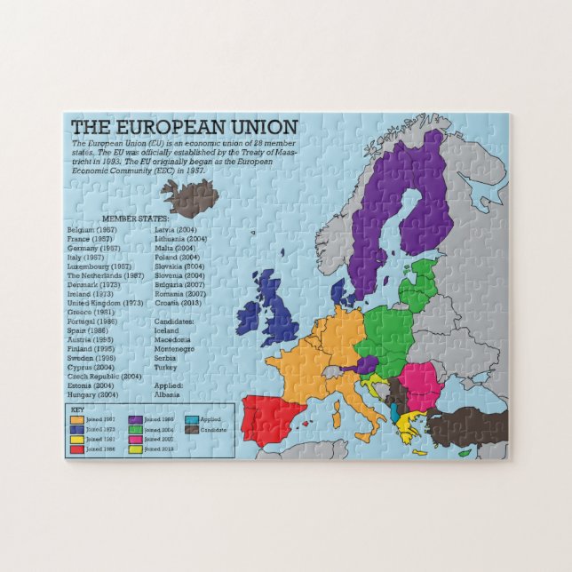 Puzzle de carte d'Union européenne (Horizontal)