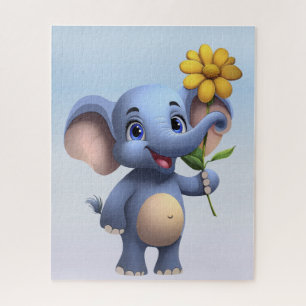 Puzzle de casse-tête éléphant de dessin animé fant