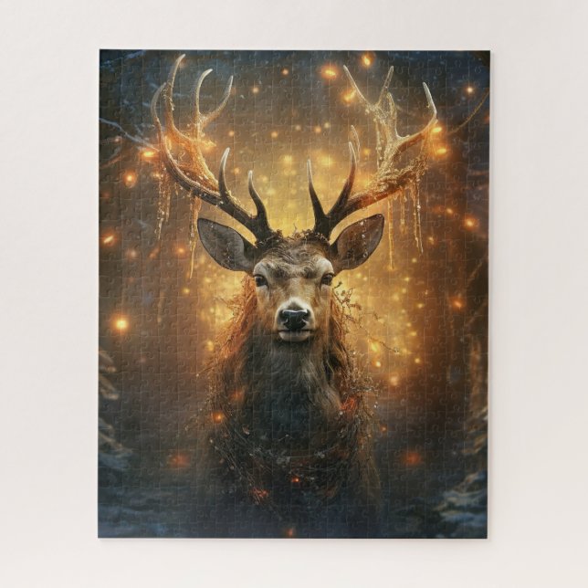 Puzzle de cerfs d'hiver (Vertical)