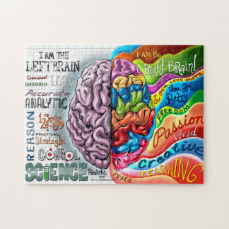 Puzzle de cerveau gauche de cerveau droit
