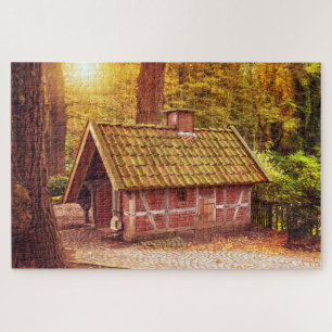 puzzle de chalet forestier
