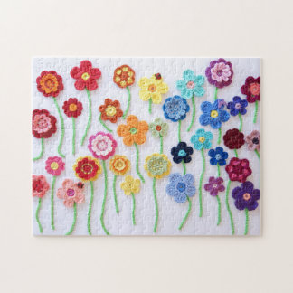 Puzzle de champ de fleurs de Crochet