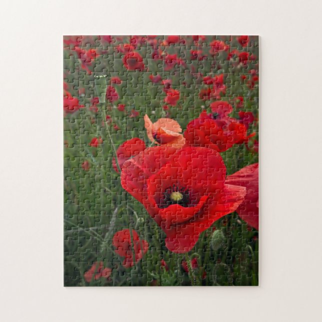 Puzzle de champ de pavot/puzzle (Vertical)