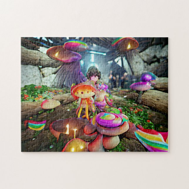 Puzzle de champignons et de fées (Horizontal)