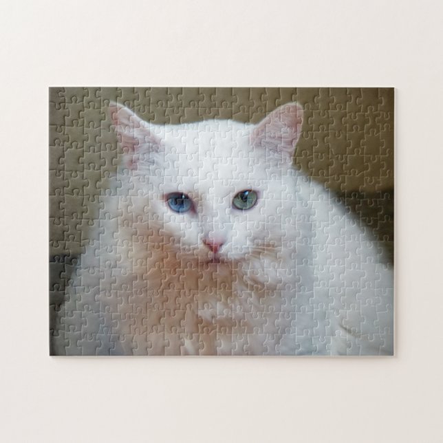Puzzle de chat blanc (Horizontal)