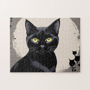 Puzzle de chat noir 252 pièces difficile
