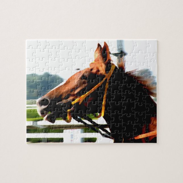 Puzzle de cheval de course (Horizontal)