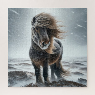Puzzle de cheval islandais dans son élément