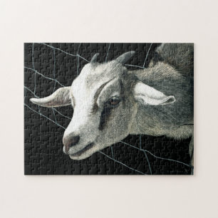 Puzzle de chèvre - "l'herbe est toujours plus