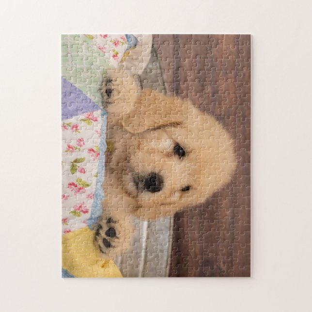 Puzzle de chiot de Goldendoodle (Vertical)