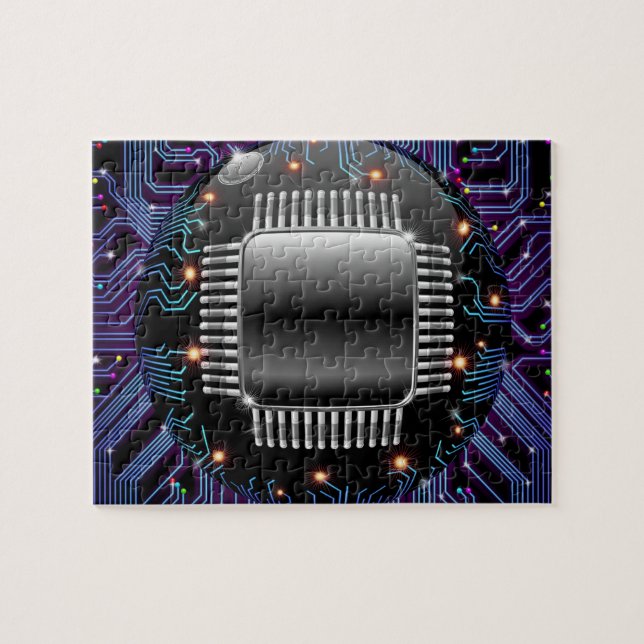 Puzzle de circuits de carte mère électronique (Horizontal)