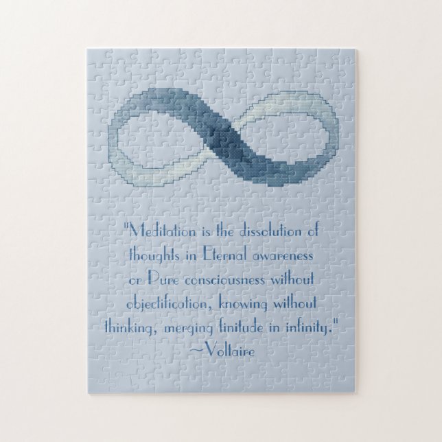 Puzzle de citation de méditation de Voltaire (Vertical)