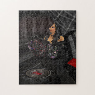 Puzzle de coeur noir gothique