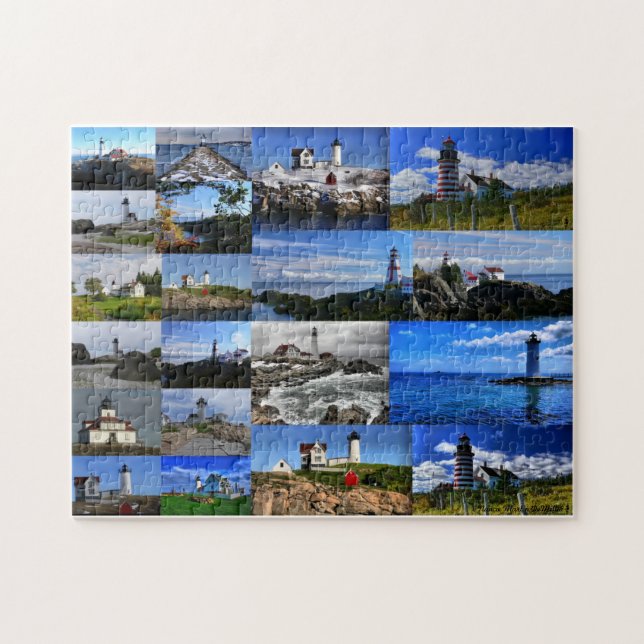 Puzzle de collage de phare de la Nouvelle (Horizontal)
