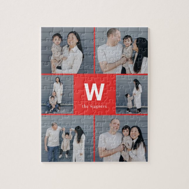 Puzzle de collage de photos couleur modifiable de  (Vertical)