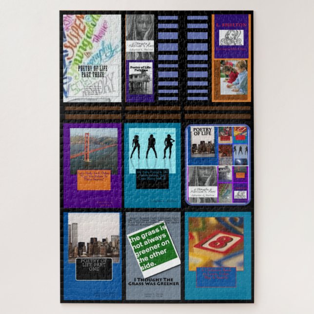 Puzzle de collection de livres d'auteur (Vertical)