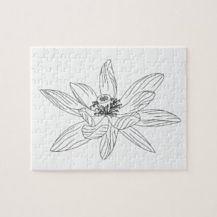 Puzzle de coloriage pour adultes à fleurs tropical