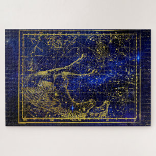 puzzle de constellation de chevaux et dauphins