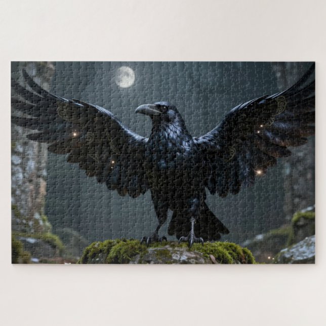 Puzzle de corbeau d'esprit celtique (Horizontal)