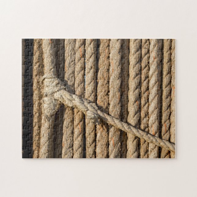 Puzzle de corde en fibre avec noeud et épissage (Horizontal)