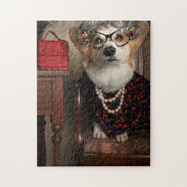 Puzzle de corgi de tante Gussy (Vertical)