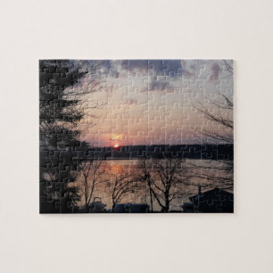 Puzzle de coucher du soleil de lac turtle