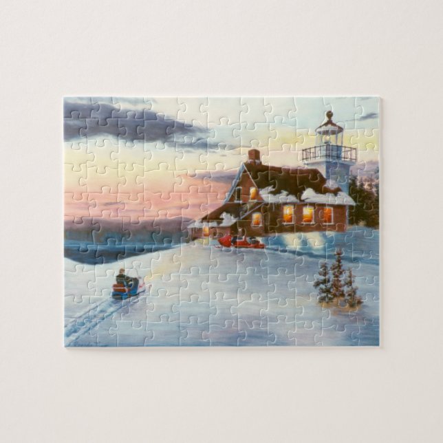 Puzzle de coucher du soleil d'étoile polaire (Horizontal)