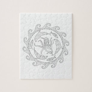 Puzzle de couleurs pour adultes Sea Life