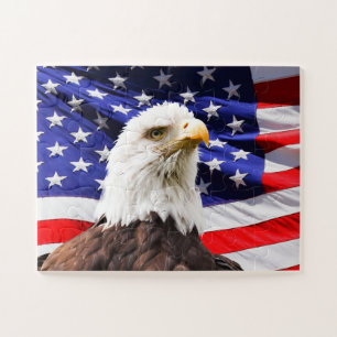 PUZZLE DE COUPE PATRIOTIQUE DRAPEAU AMÉRICAIN AIGL