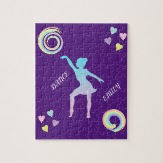 Puzzle de danse avec coeur & tourbillons.