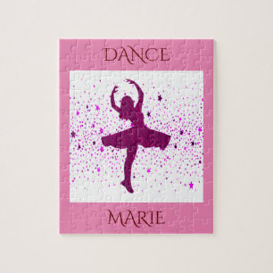 Puzzle de danse pour les filles. Nom personnalisé.
