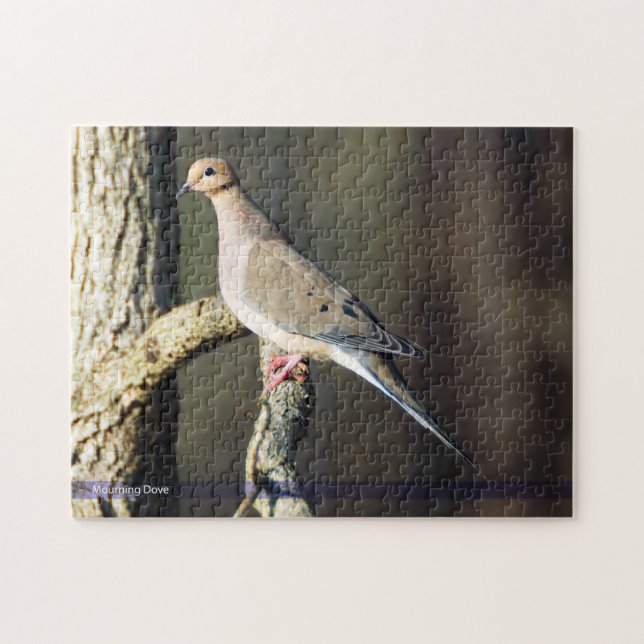 Puzzle de deuil d'oiseau de colombe (Horizontal)