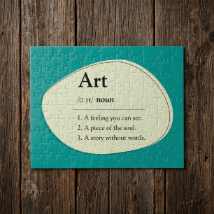 Puzzle de dictionnaire d'art personnalisé