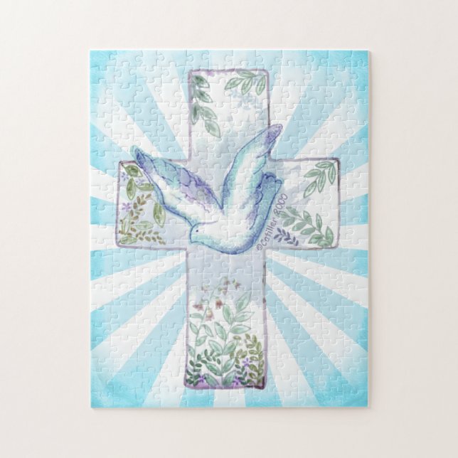 Puzzle de Dove Christian Cross (Vertical)