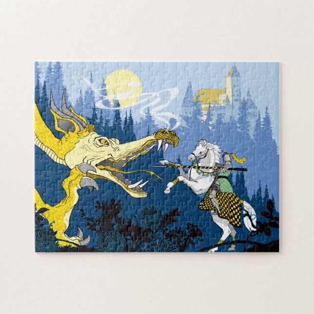 Puzzle de dragon 11x14 pour les personnes aveugles (Horizontal)