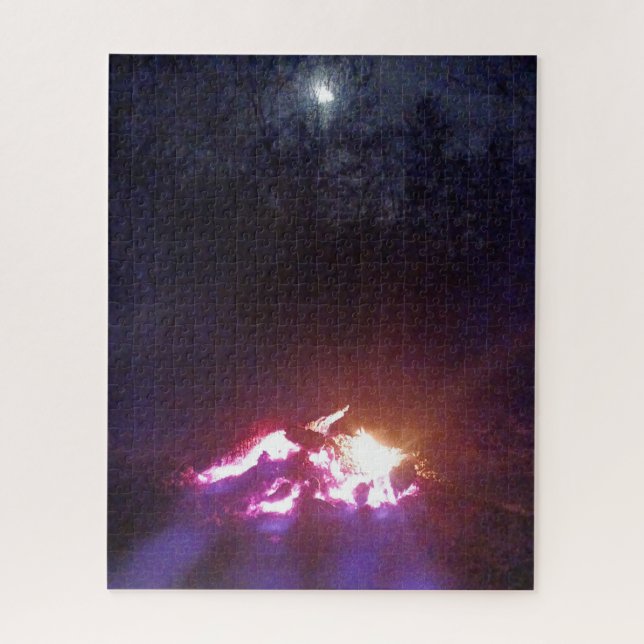 Puzzle de feu de camp nocturne (Vertical)