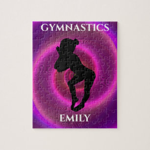 Puzzle de fille de gymnastique avec le nom de l'en