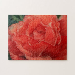 Puzzle de Fleur d'Art de Rose Rouge Clair