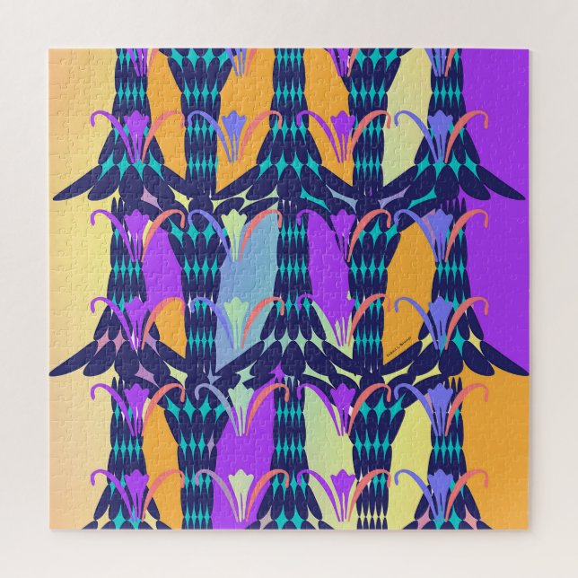 PUZZLE DE FLEURS ABSTRAITES (Vertical)