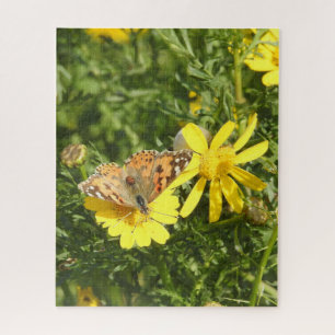 Puzzle de fleurs colorées papillon