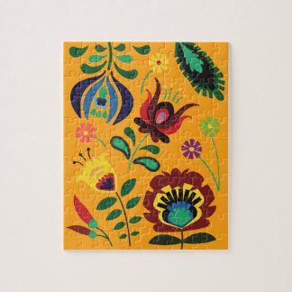 Puzzle de fleurs des années 70 vintage