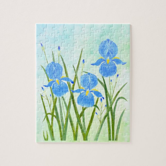 Puzzle de fleurs d'iris (Vertical)
