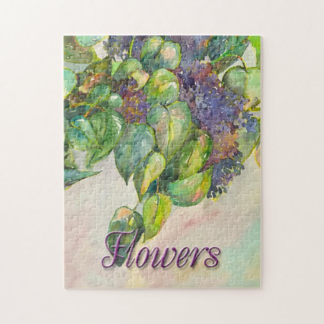Puzzle de fleurs lilas (Vertical)