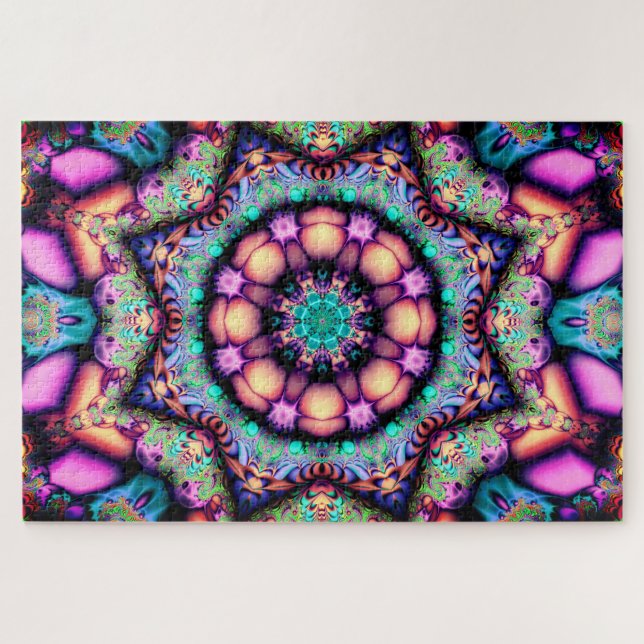 puzzle de fleurs mandala (Horizontal)