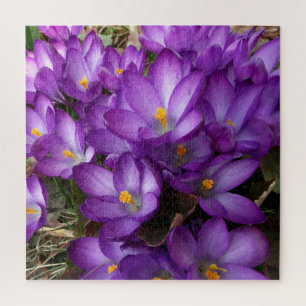 Puzzle de fleurs violettes