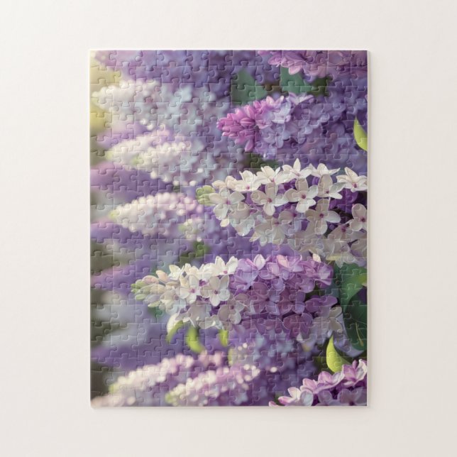 Puzzle de fleurs violettes (Vertical)