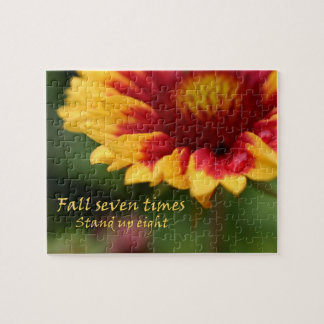 Puzzle de fleurs zinnia coloré idées cadeau unique