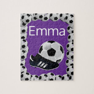 Puzzle de football violet